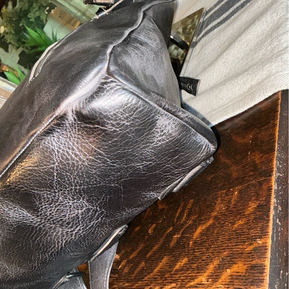 NWT Bed Stu Leather Howie Flapover Leather Backpack Black Rustic Retail $365 - Picture 9 of 14